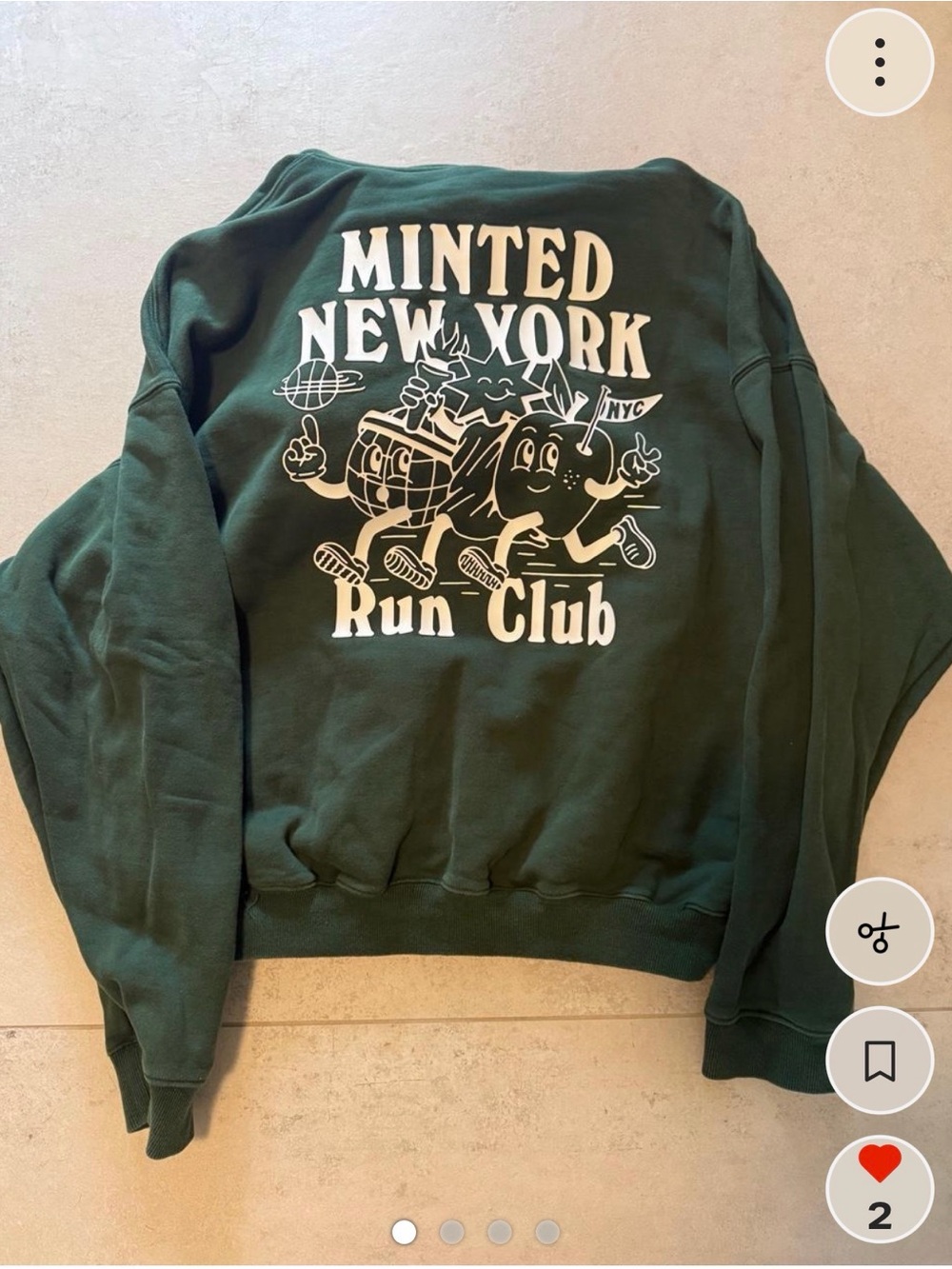 Minted New York Forest Green Run Club Crewneck Sweatshirt